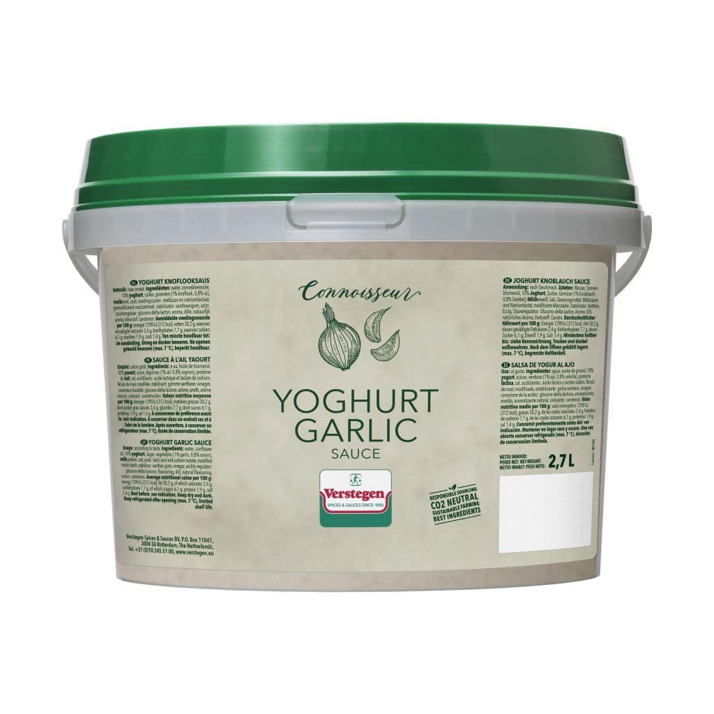 Verstegen Creamy Garlic Yoghurt Sauce, For catering Professionals