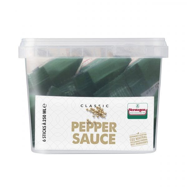Verstegen Pepper Sauce. Heat and add to your dish at home
