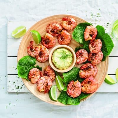 Verstegen Mint and lime marinated prawns