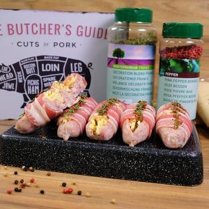Stuffed Sausages wrapped in bacon