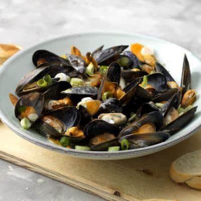 Mussels in cream sauce