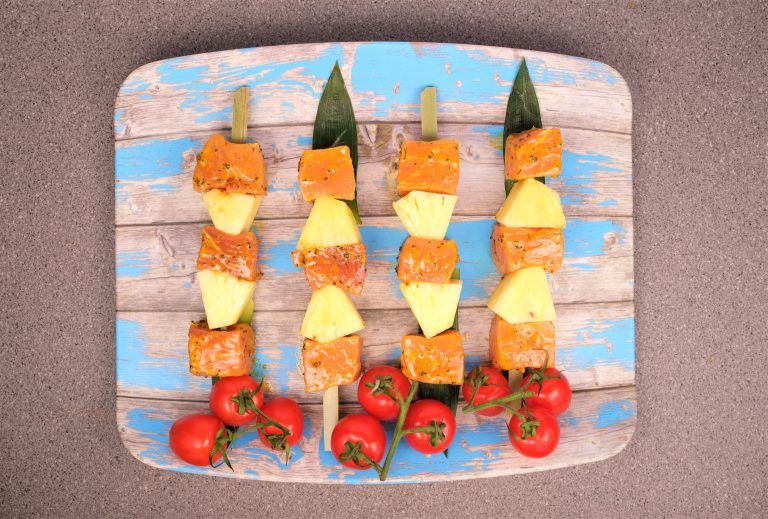 Gammon and Pineapple Kebabs