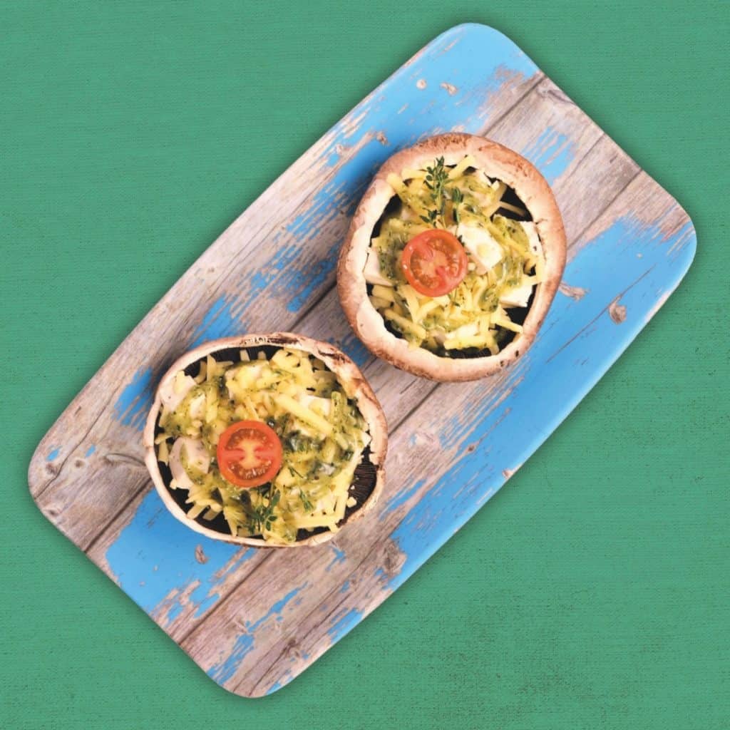 Garlic and Stilton stuffed mushrooms