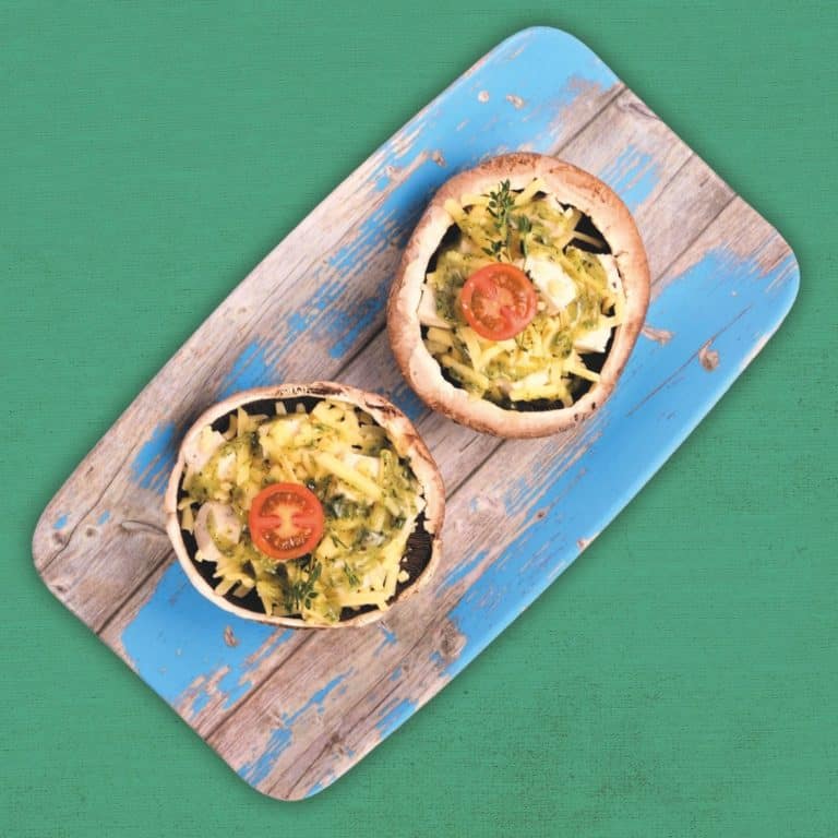 Garlic and Stilton Cheesy Mushrooms