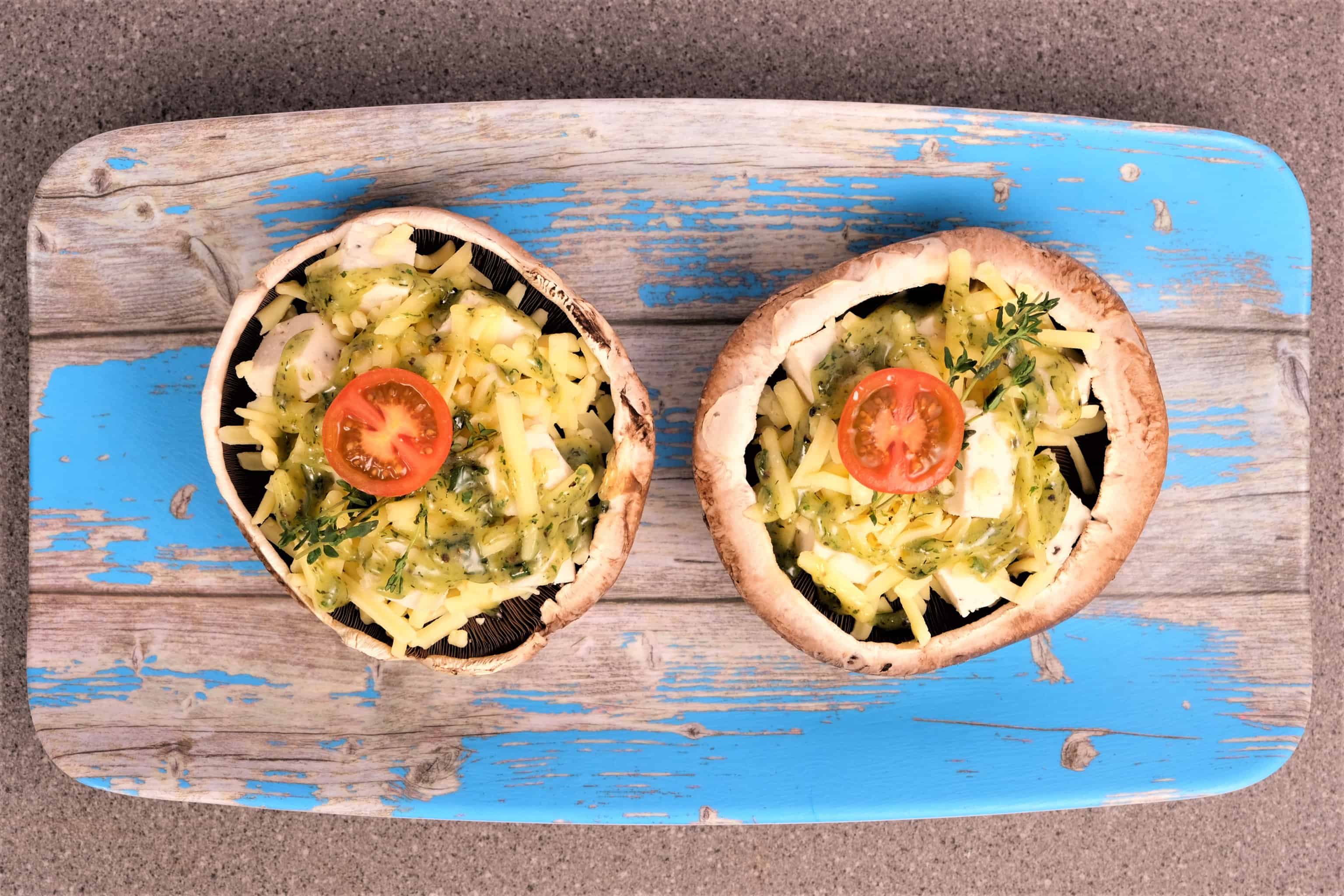 Garlic and Stilton Stuffed Mushrooms