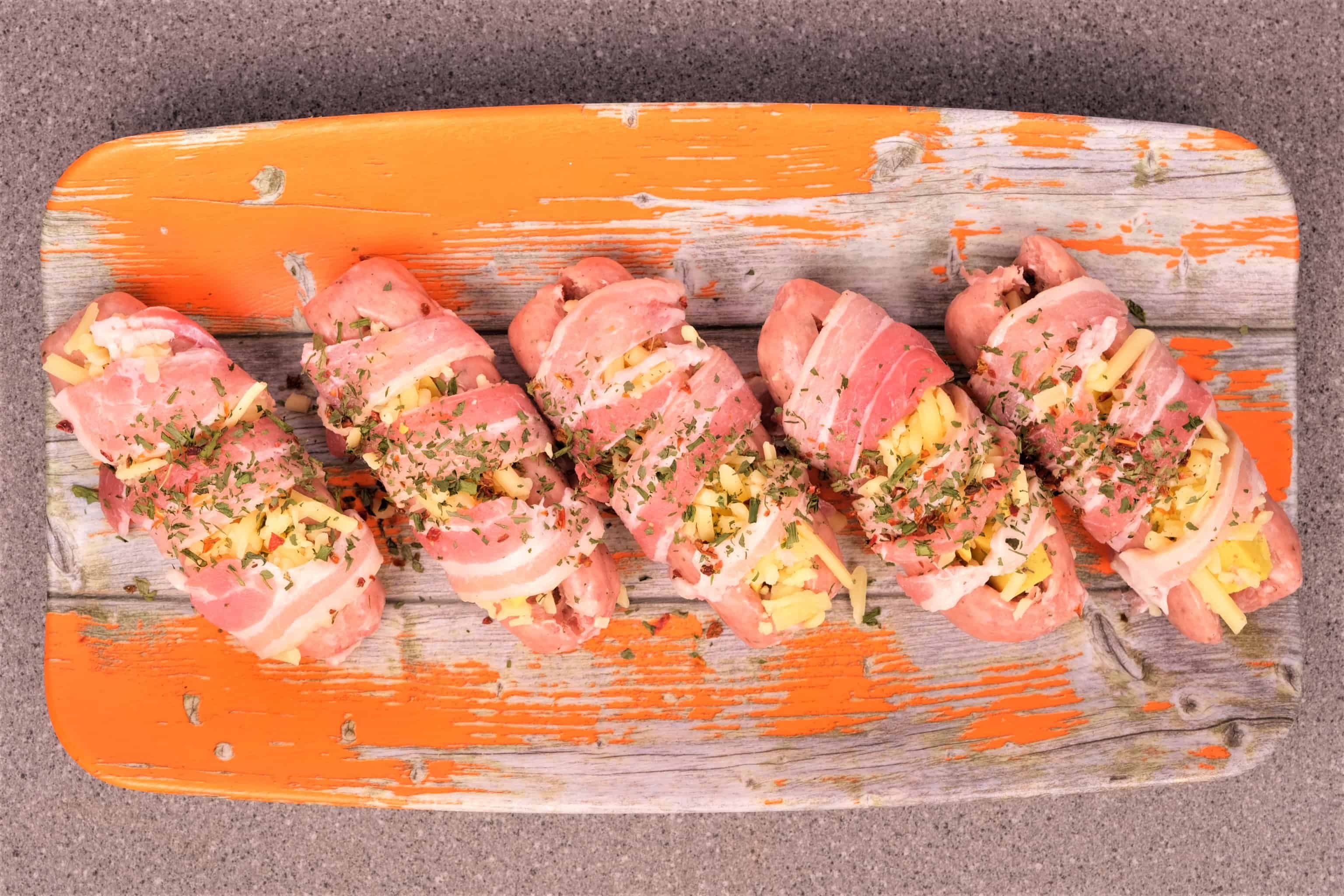 Honey Mustard Stuffed Sausages