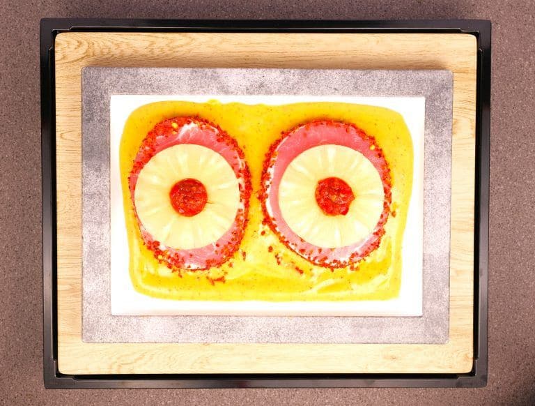 HONEY MUSTARD BACON CHOPS WITH PINEAPPLE AND CHILLI