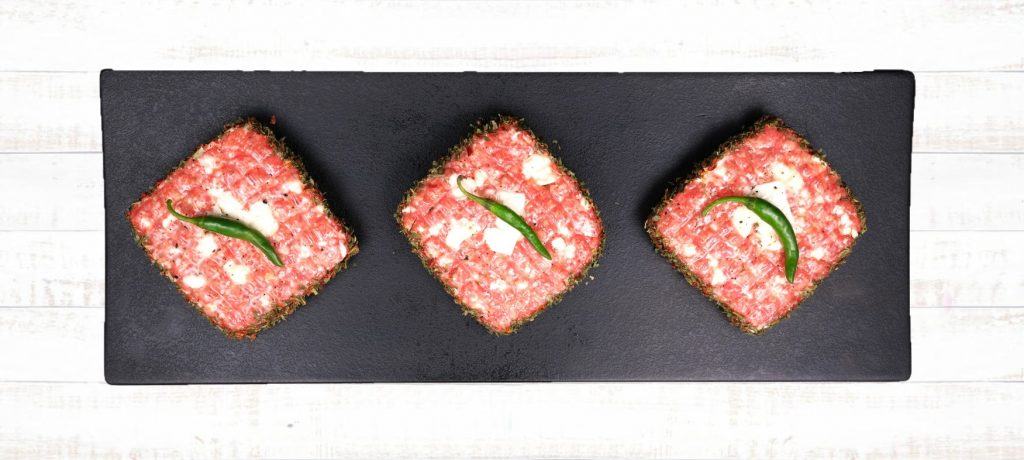 Lamb and feta chimichurri burger