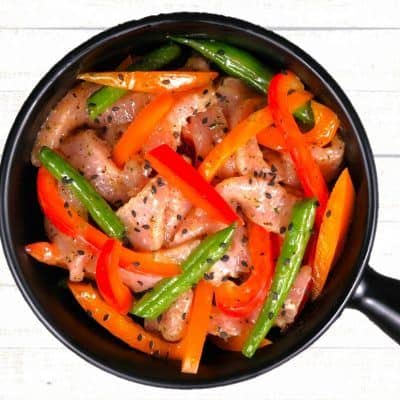 Lemmon and pepper pork stir fry