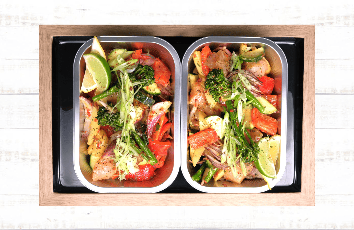 Chicken and vegetable traybake