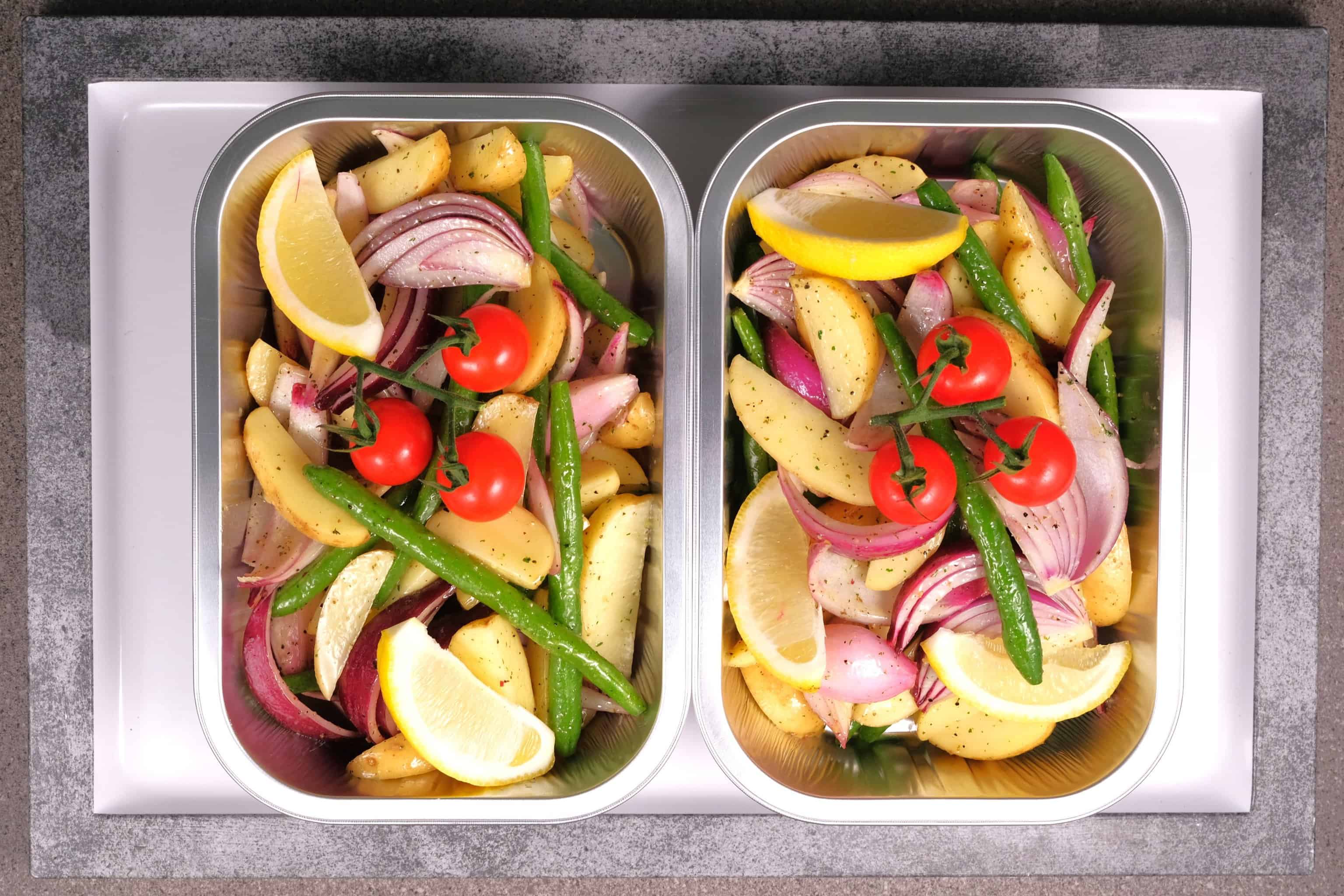 Lemon pepper potato tray bake