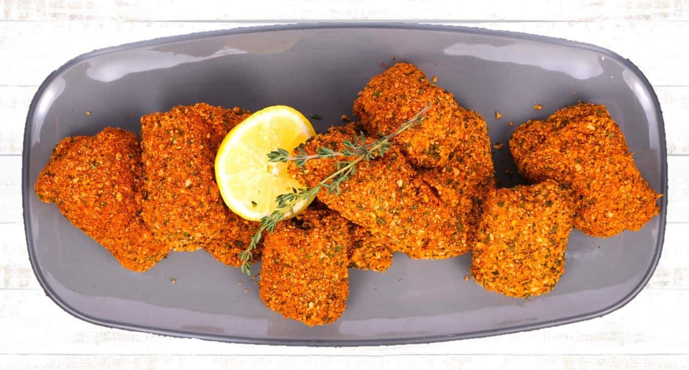 Cheese and ham chicken nuggets