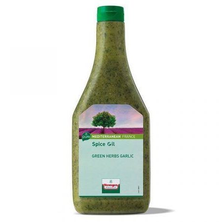 Spice Oil Green Herbs and Garlic